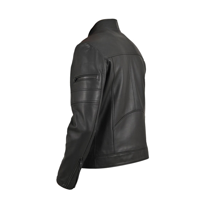 Bana Blitz Black Cafe Racer Racer Jacket | Leather Jackets AU Primeleathershop