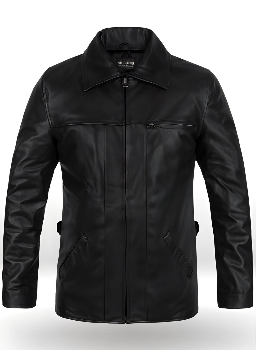 Drake Black Leather Coat | Leather Jackets AU Primeleathershop