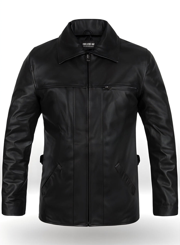 Drake Black Leather Coat | Leather Jackets AU Primeleathershop