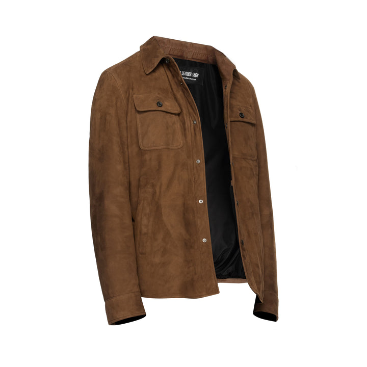 Brown Suede Utility Biker Jacket | Leather Jackets AU Primeleathershop