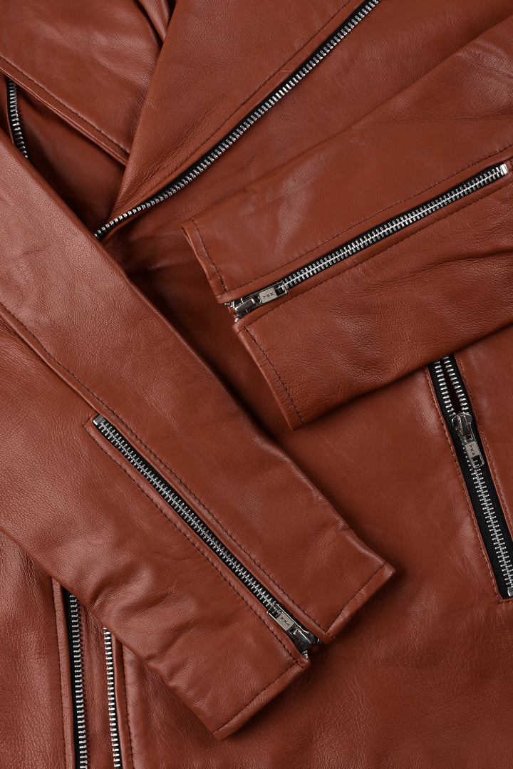 Chris B Leather Biker Jacket | Leather Jackets AU Primeleathershop
