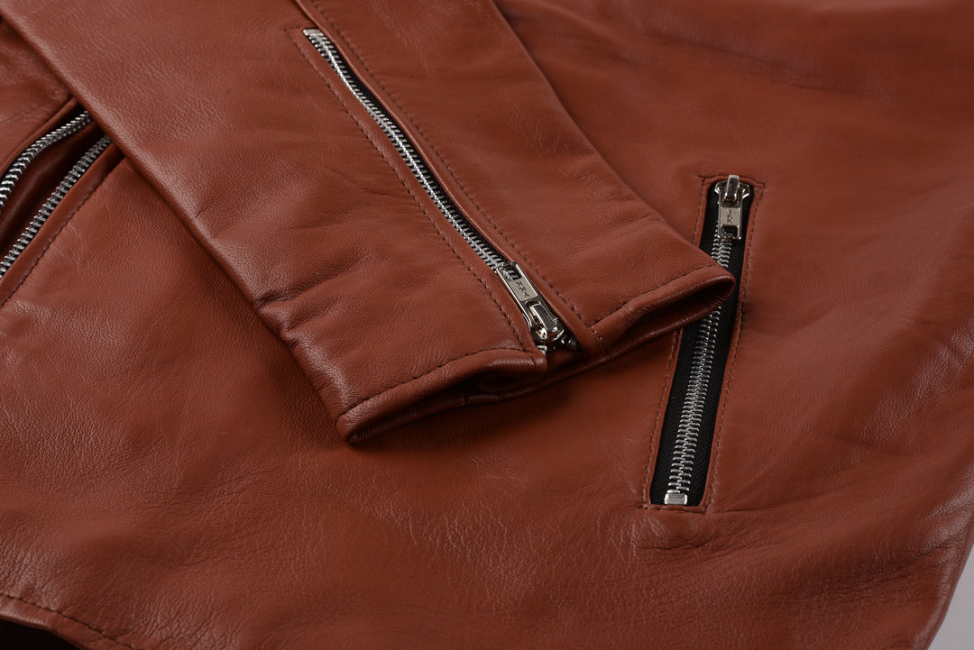 Chris B Leather Biker Jacket | Leather Jackets AU Primeleathershop