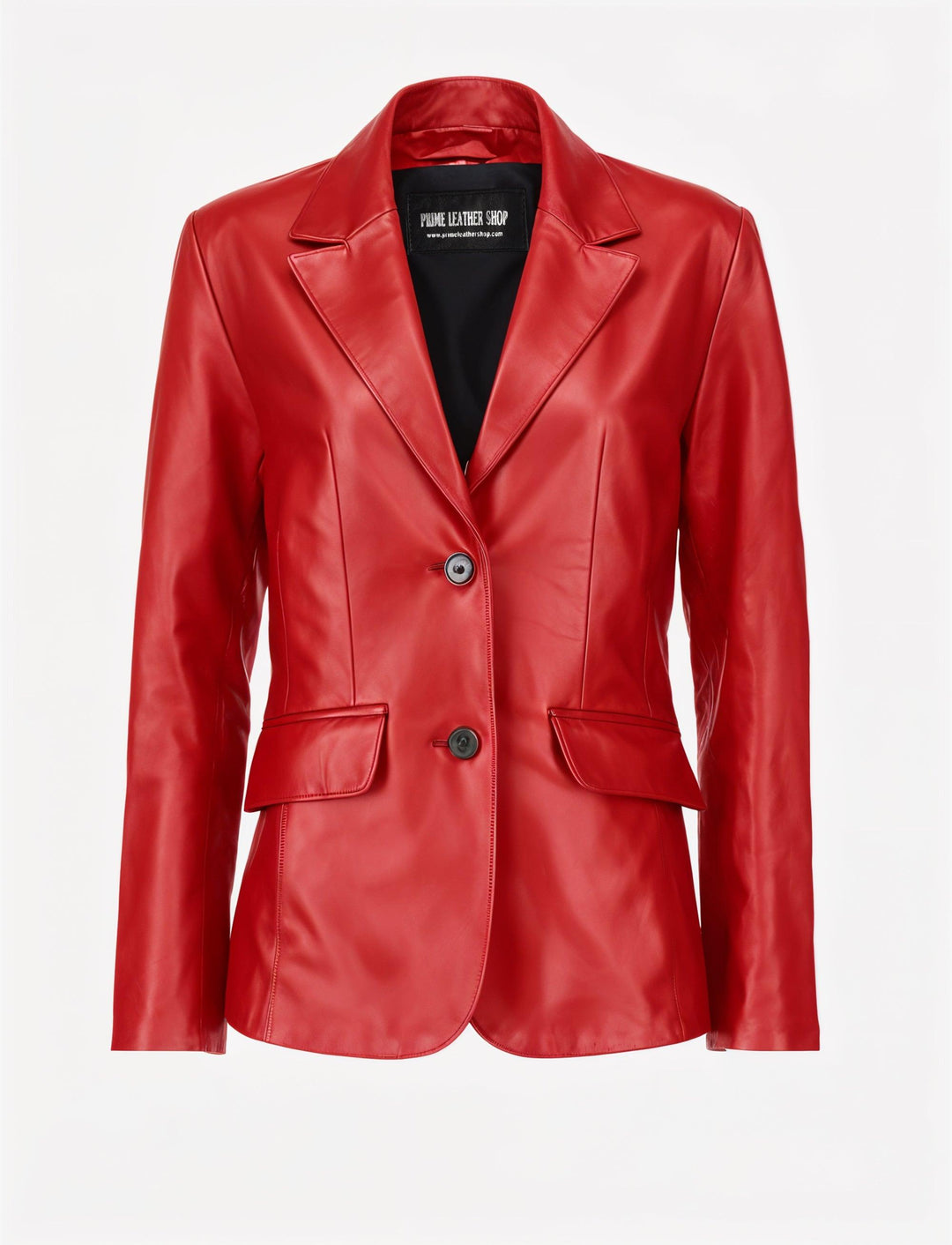 Classic Red Leather Blazer | Leather Jackets AU Primeleathershop
