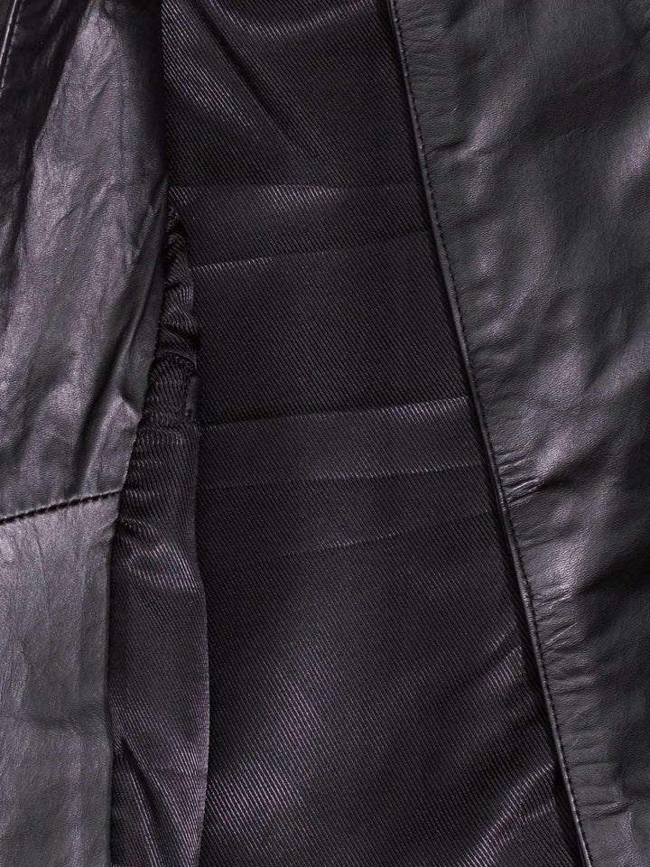 Collarless Premier Lambskin Leather Jacket | Leather Jackets AU Primeleathershop