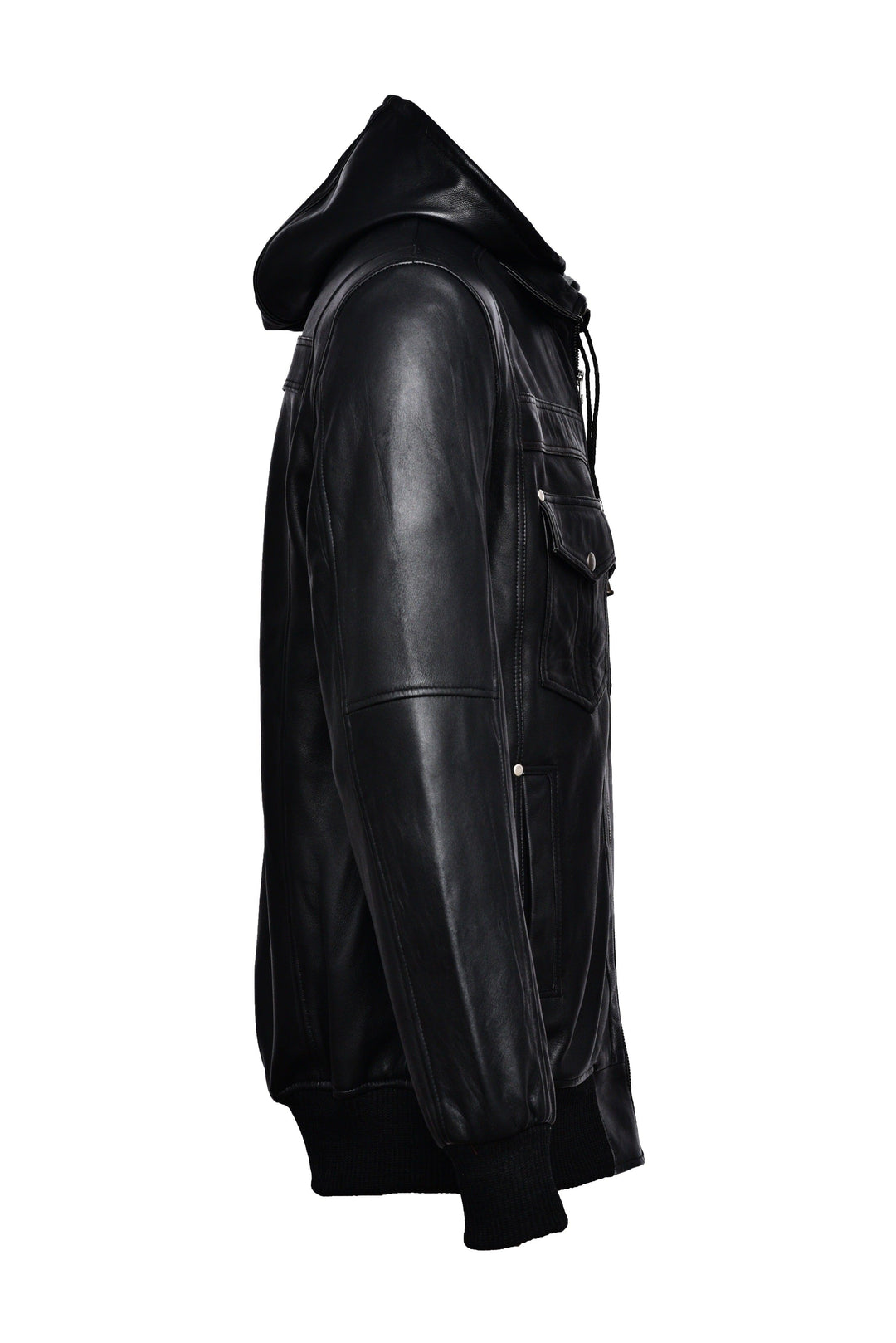 Federer Classic Hooded Leather Jacket | Leather Jackets AU Primeleathershop