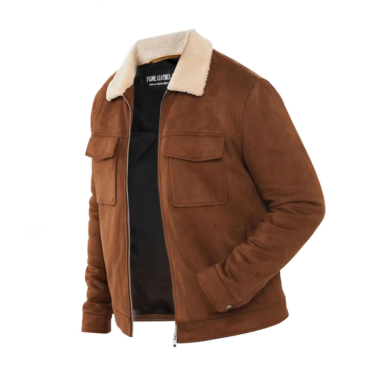 Gibson Shearling Brown Suede Jacket | Leather Jackets AU Primeleathershop