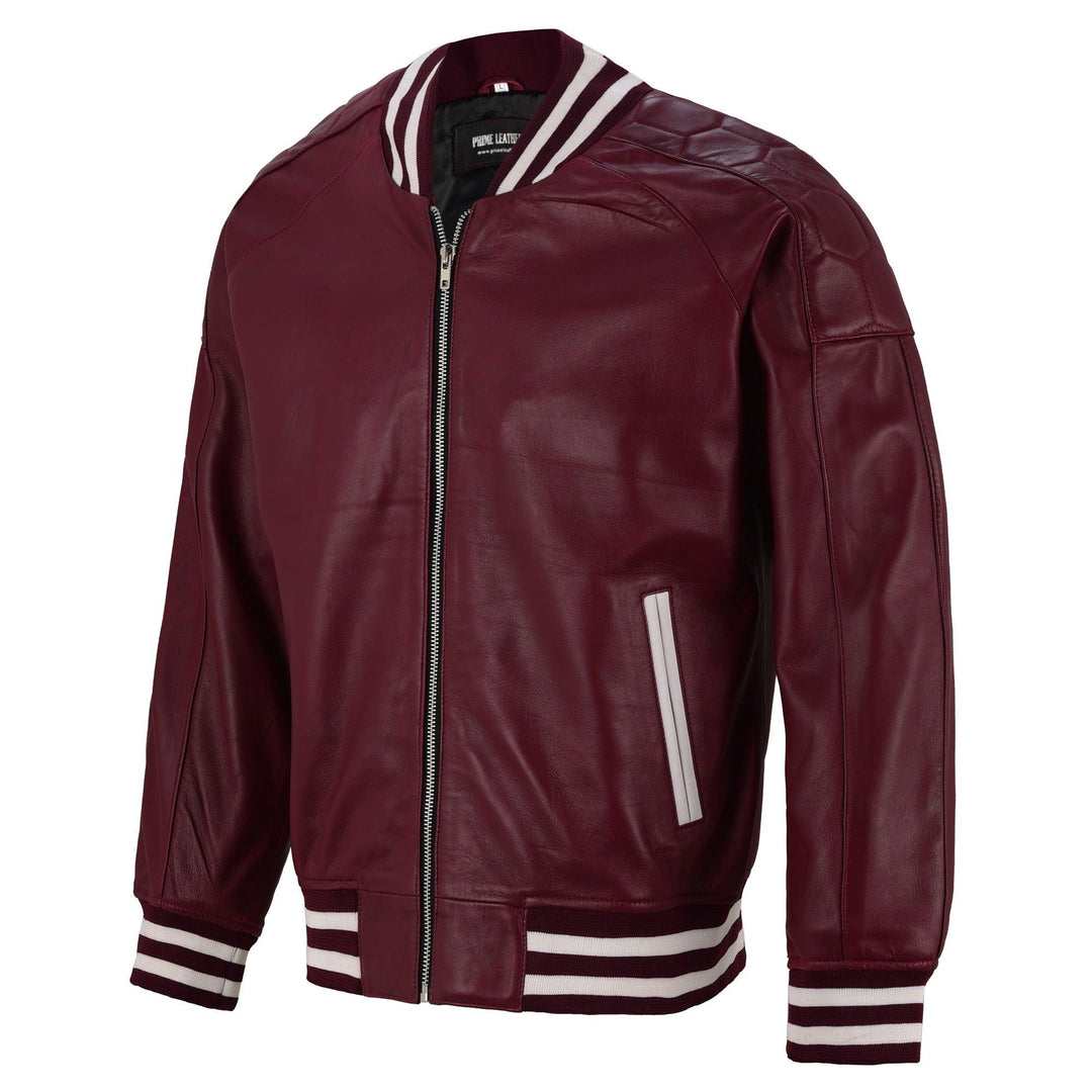 Highlands Cityscape Bomber Leather Jacket | Leather Jackets AU Primeleathershop
