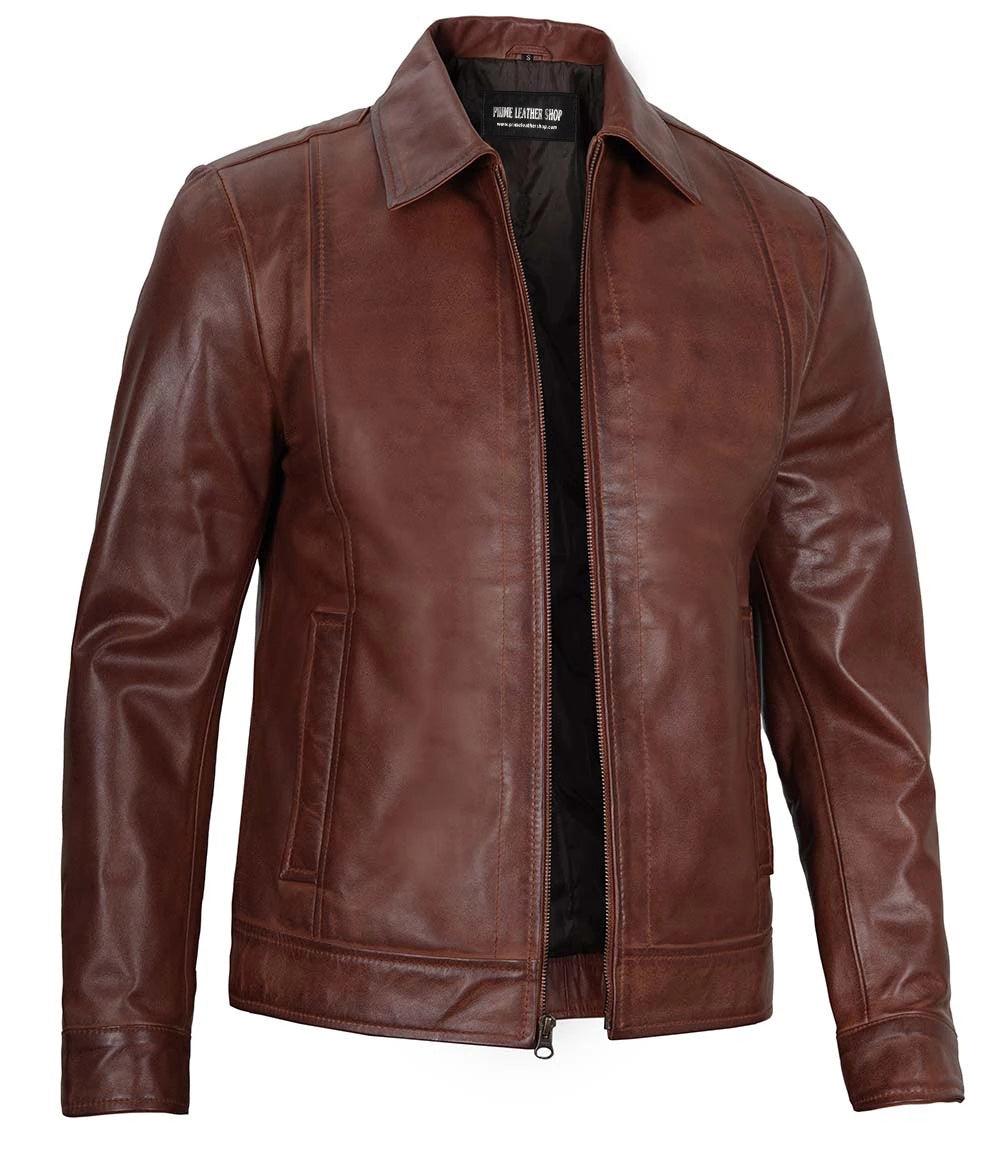 Motorcycle Brown Biker Leather Jacket | Leather Jackets AU Primeleathershop