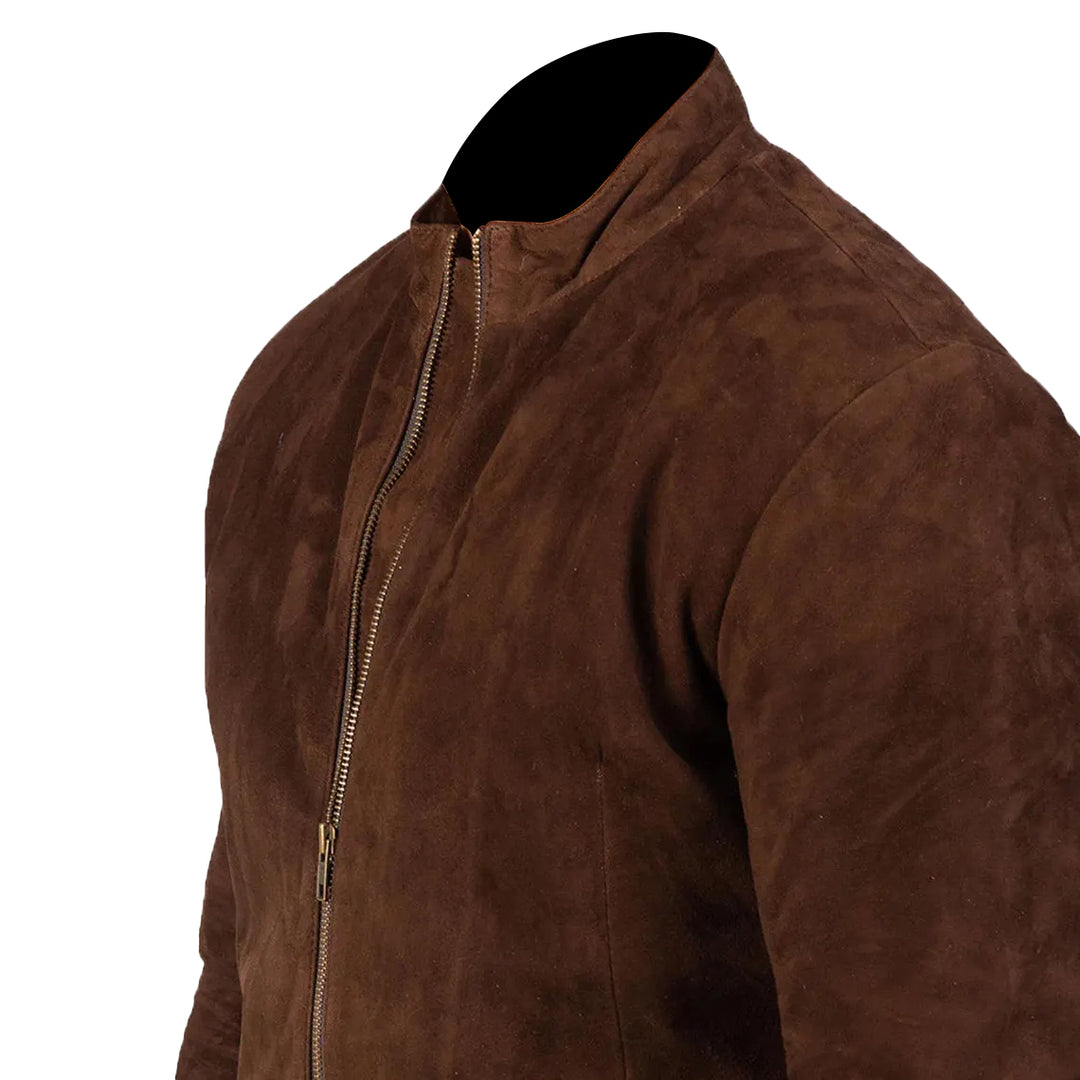 Harrington Coastal Brown Suede Jacket | Leather Jackets AU Primeleathershop