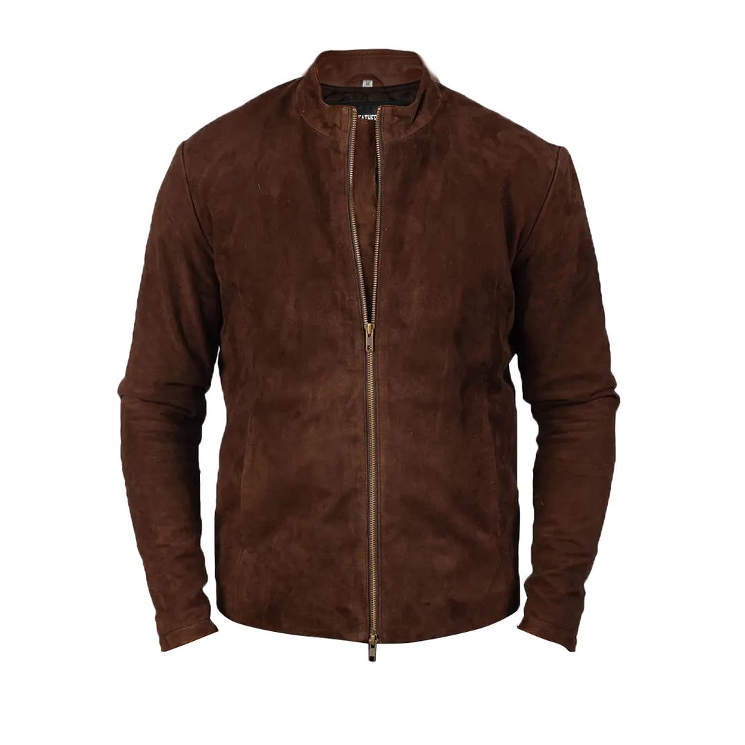 Harrington Coastal Brown Suede Jacket | Leather Jackets AU Primeleathershop