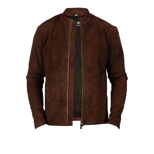 Harrington Coastal Brown Suede Jacket | Leather Jackets AU Primeleathershop
