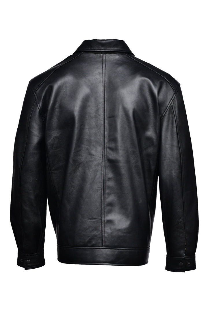 Musk Black Bomber Leather Jacket | Leather Jackets AU Primeleathershop