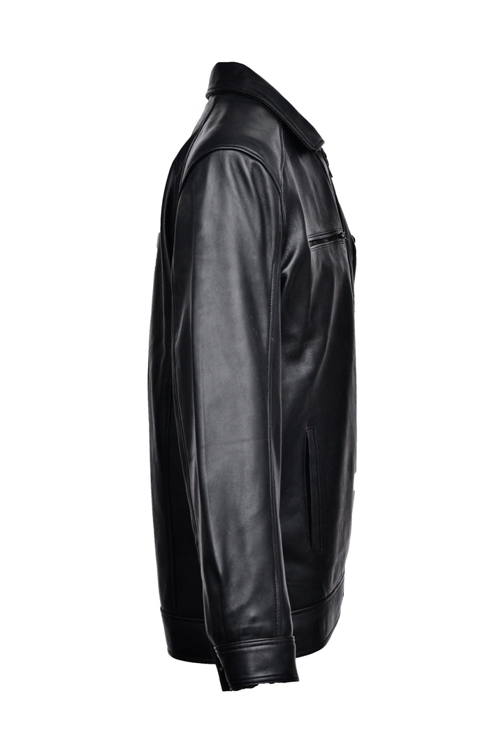 Musk Black Bomber Leather Jacket | Leather Jackets AU Primeleathershop