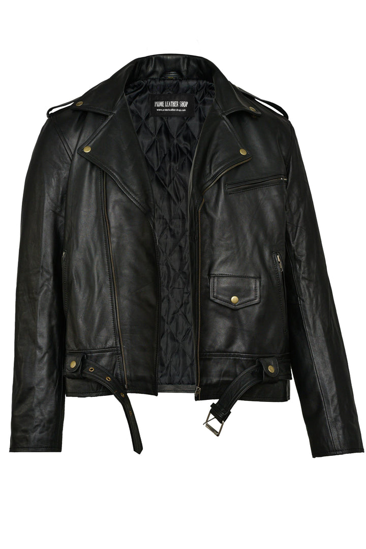 Terminator Biker Leather Jacket | Leather Jackets AU Primeleathershop