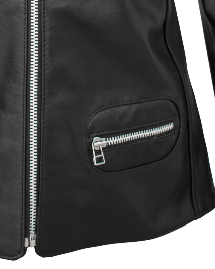 Women’s Black Genuine Leather Coat | Leather Jackets AU Primeleathershop