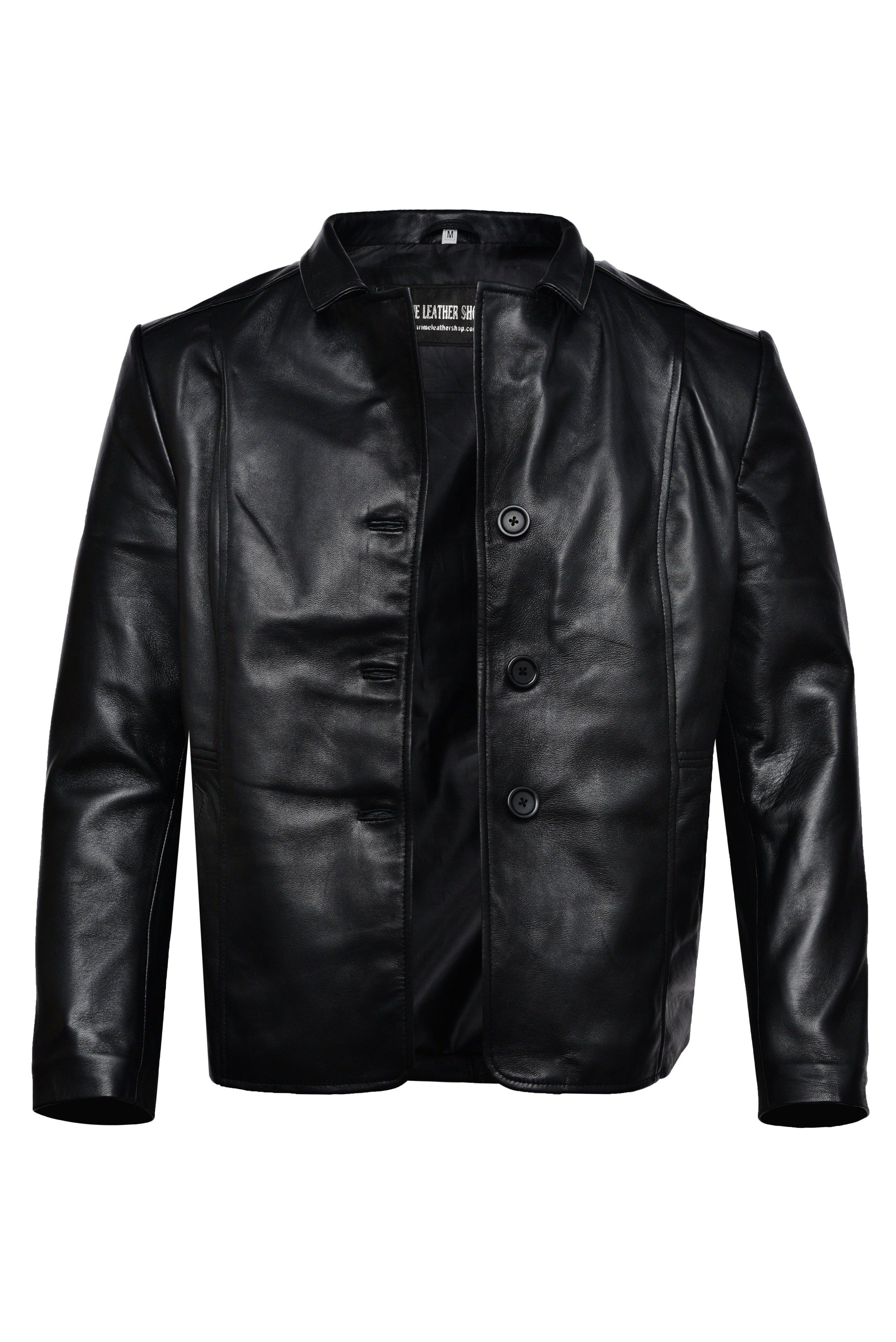 Zach King Black Leather Coat | Leather Jackets AU Primeleathershop