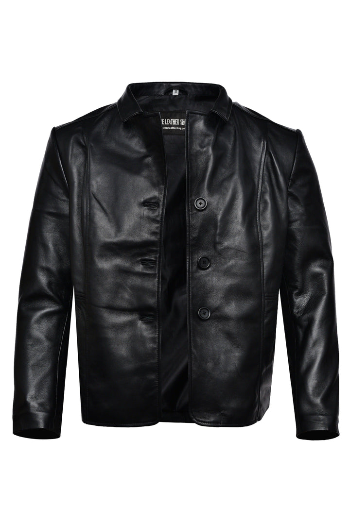 Zach King Black Leather Coat | Leather Jackets AU Primeleathershop