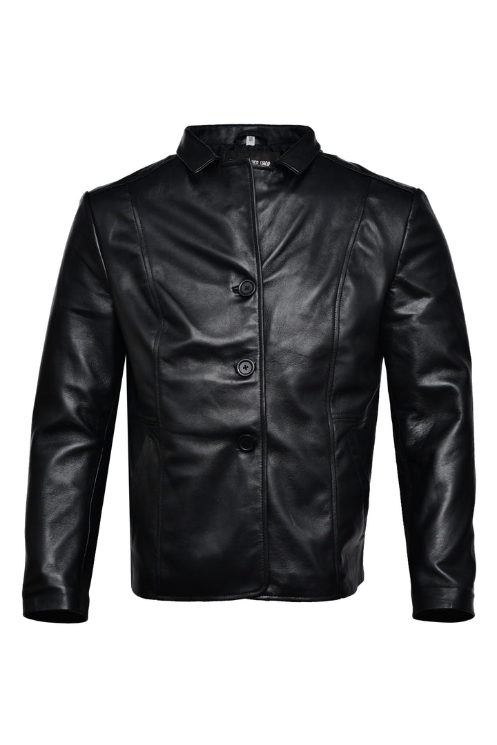 Zach King Black Leather Coat | Leather Jackets AU Primeleathershop