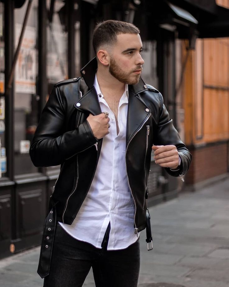 Biker leather jacket