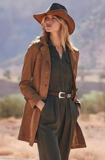 brown coat women