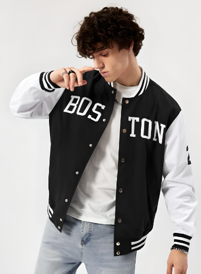 Black And White Letterman Jacket