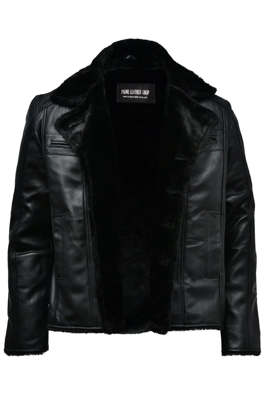 B3 Shearling Bomber Leather Jacket - Primeleathershop