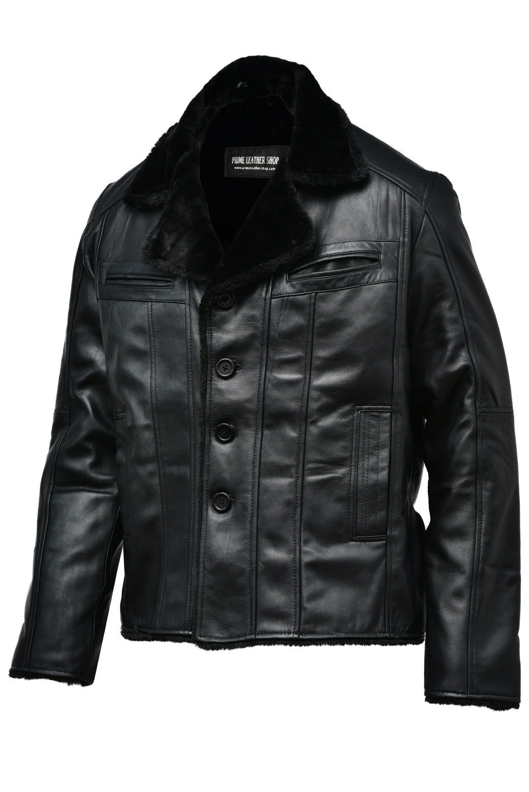 B3 Shearling Bomber Leather Jacket - Primeleathershop