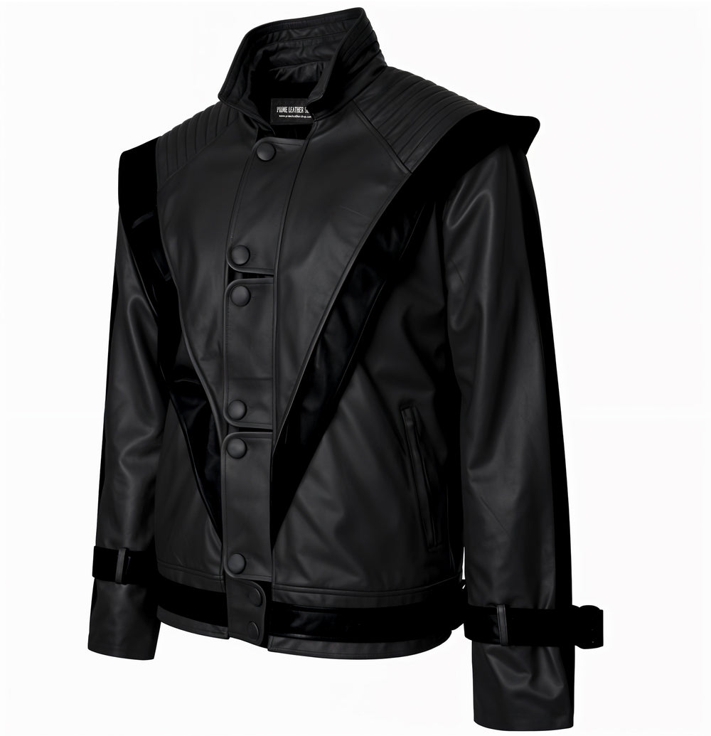 Bomber Black Leather Jacket