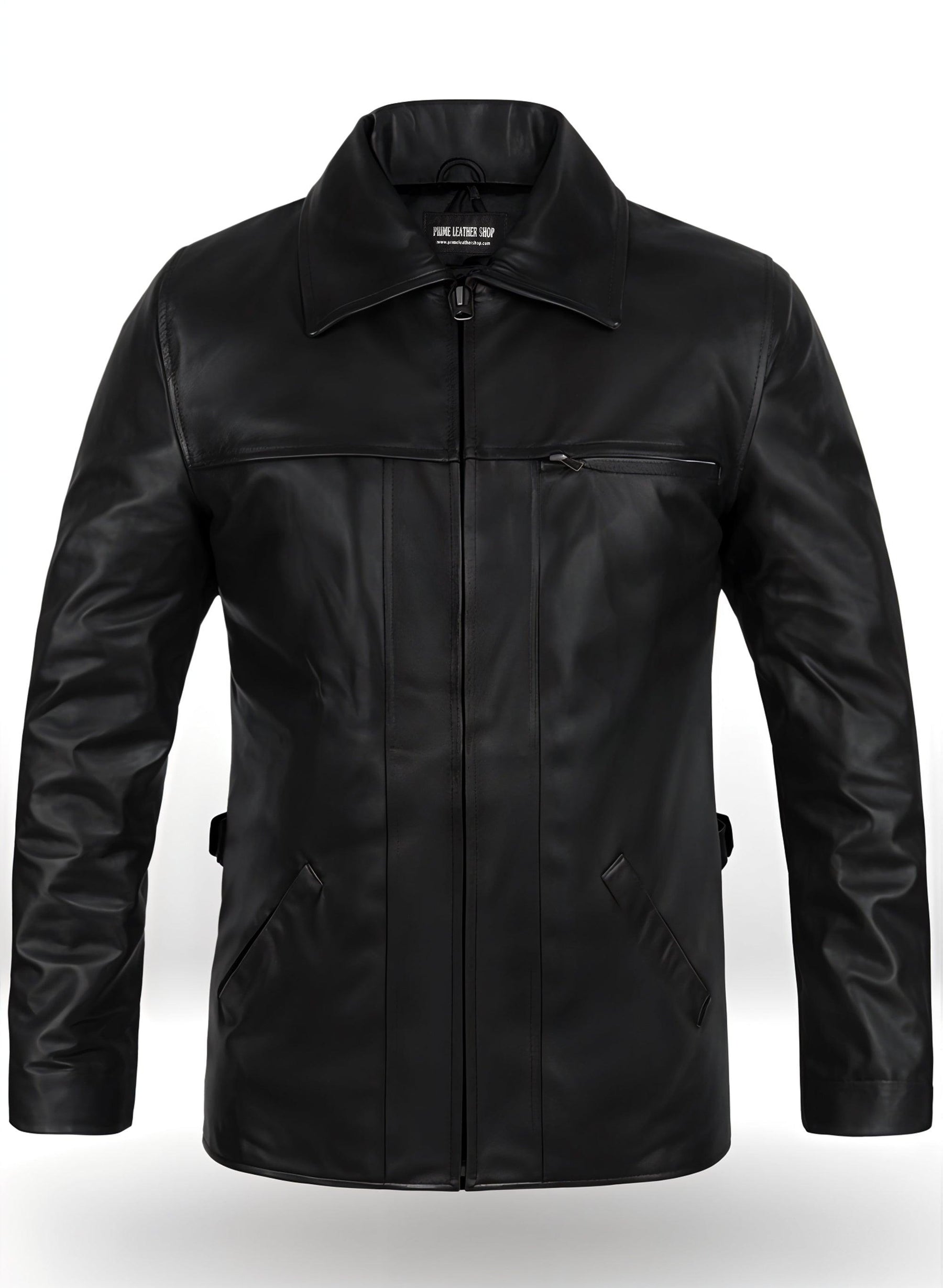 Mens Long Leather Coat