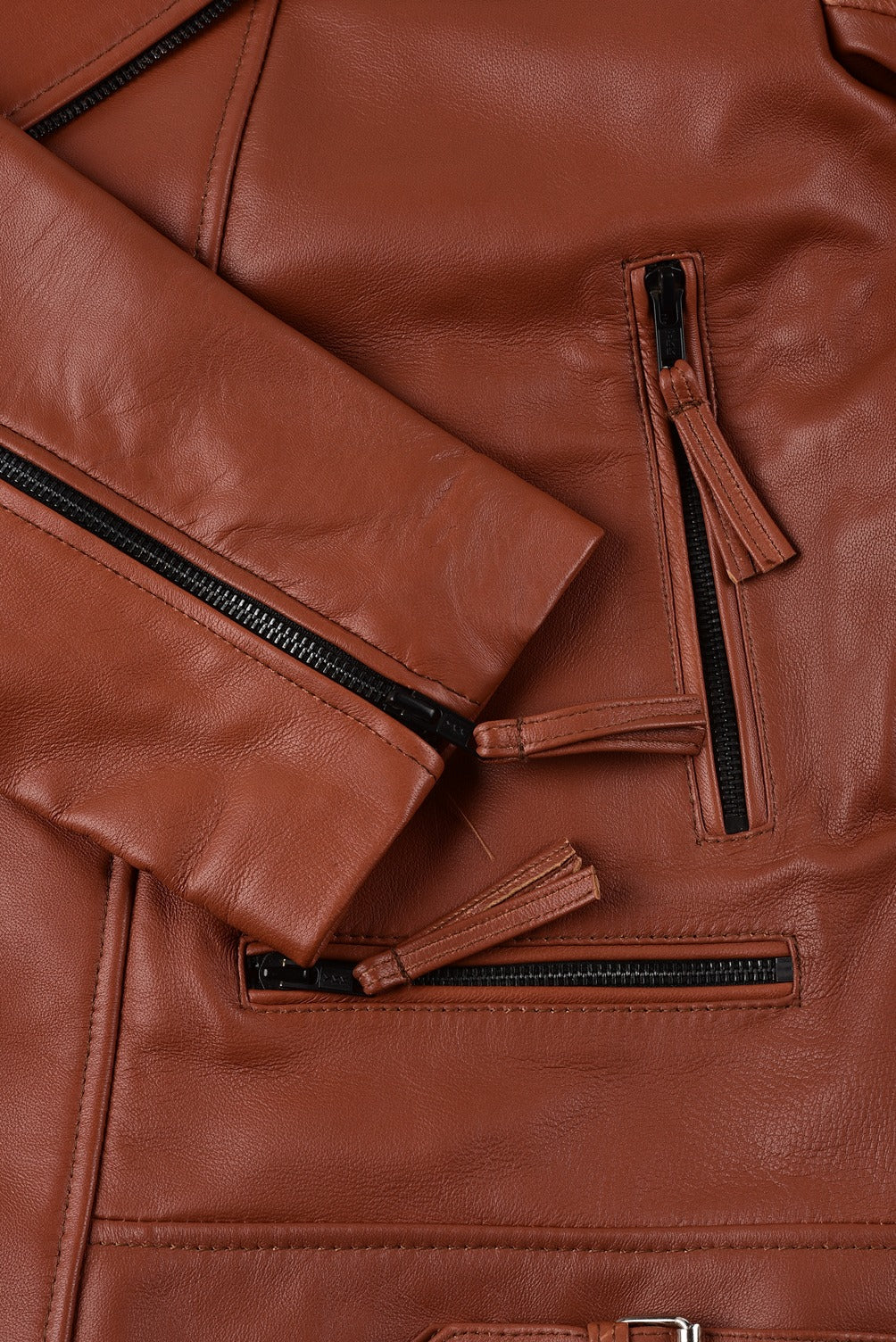 Brown Biker Leather Jacket