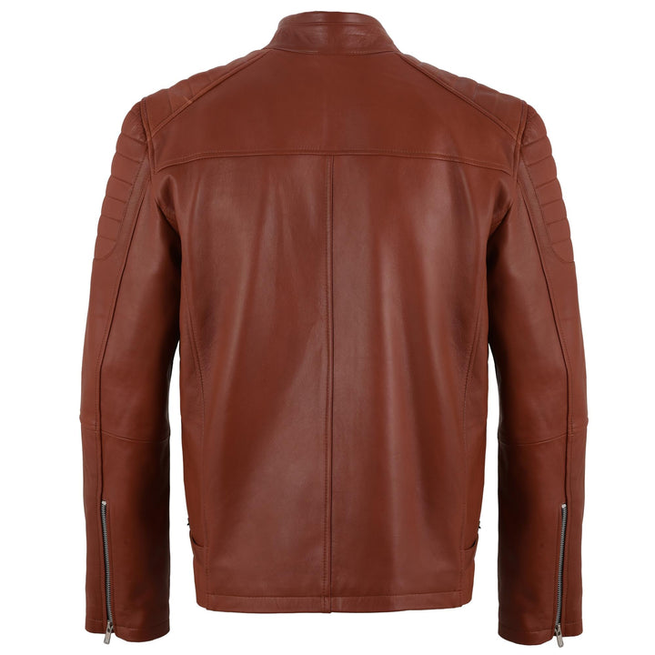 Bruno M Classic Brown Leather Jacket - Primeleathershop