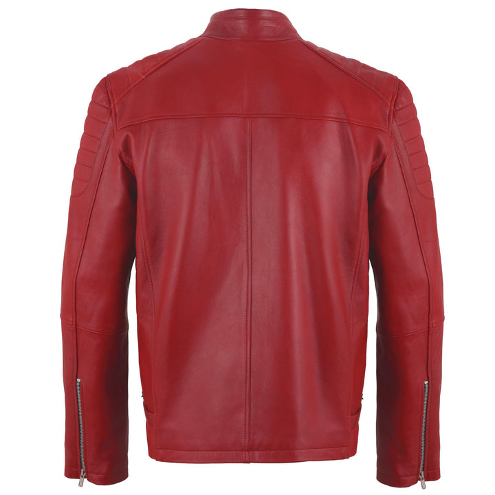 Classic Red Leather Jacket 