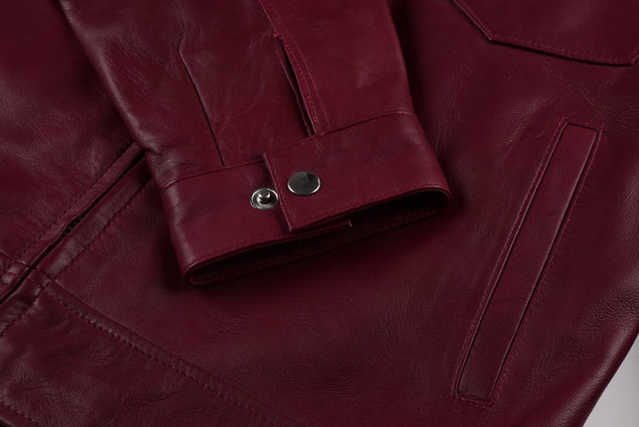 Maroon Leather Jacket men
