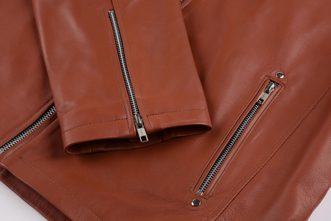 Classic Brown Leather Jacket 