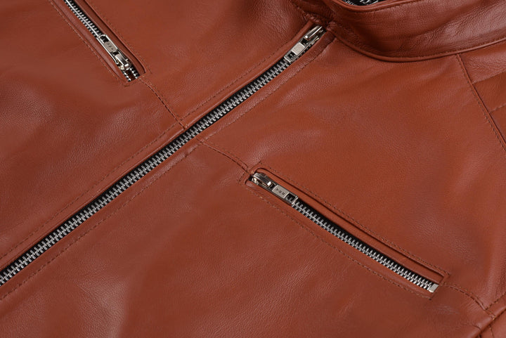 Classic Brown Leather Jacket 