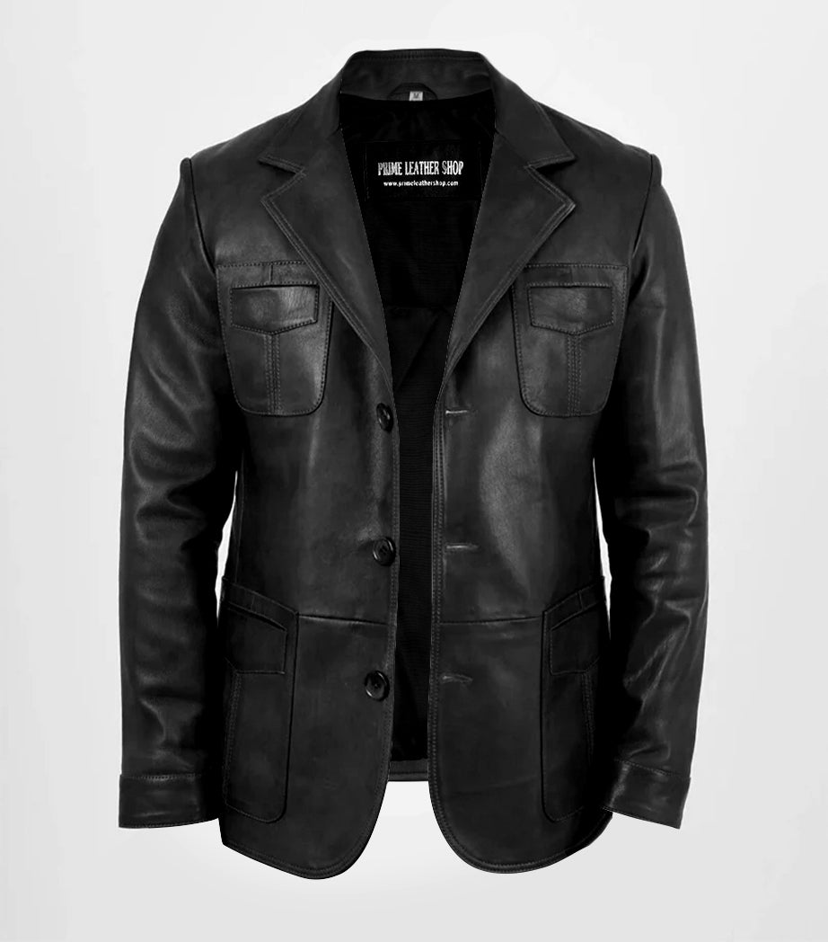 Trench Leather Coat