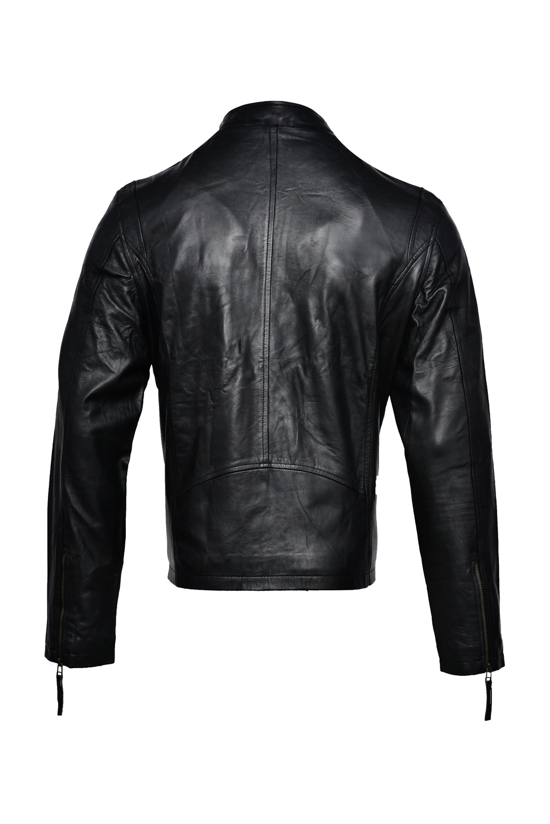 Black Bomber Leather Jacket3