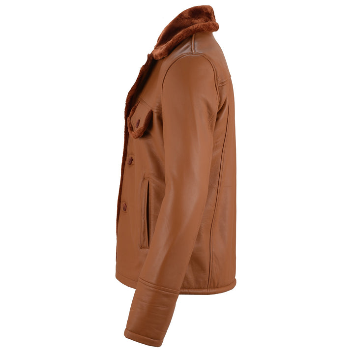 SHEARLING Brown LEATHER JACKET