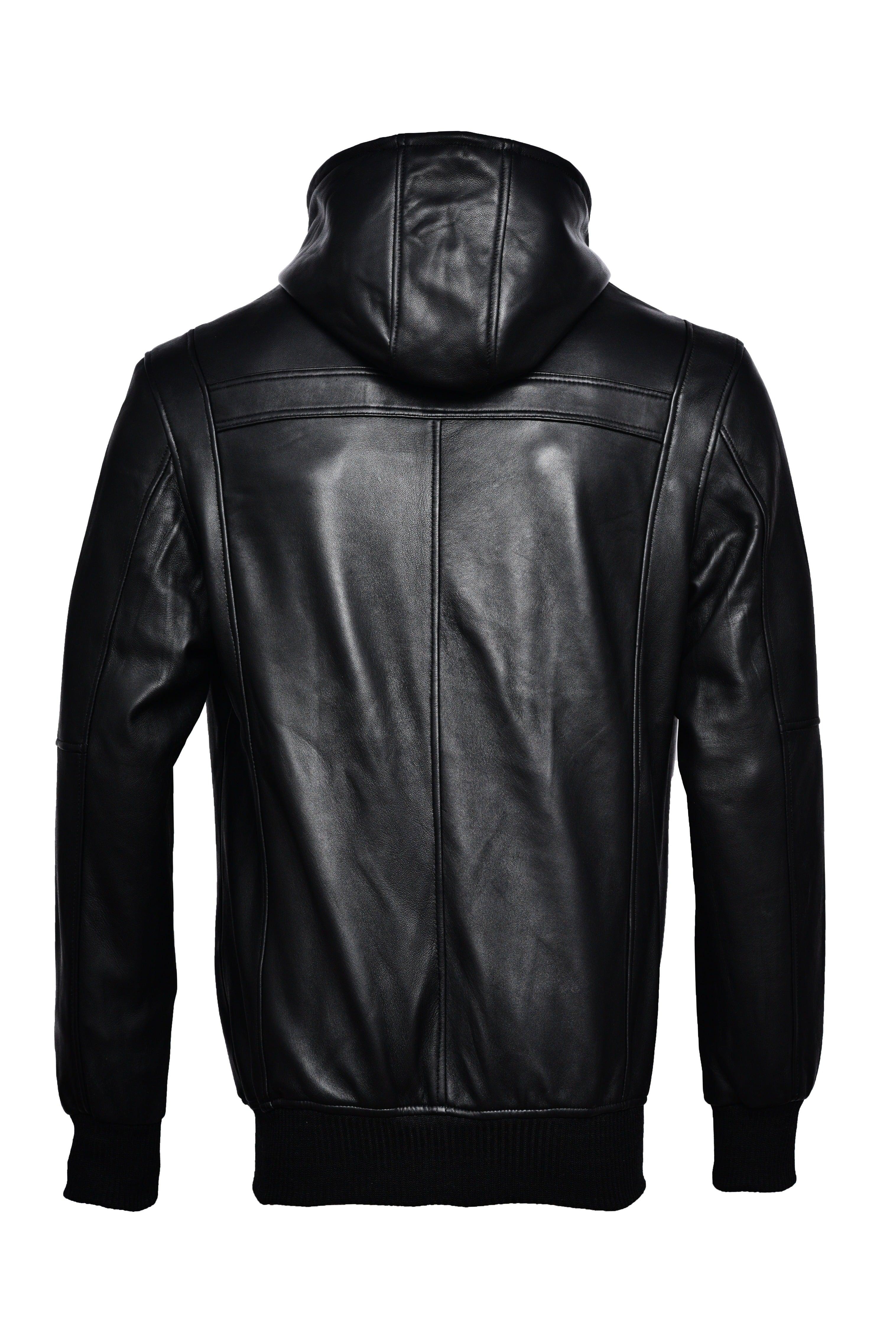 ひろとlether down jacket Federer Classic Hooded Leather Jacket – Primeleathershop