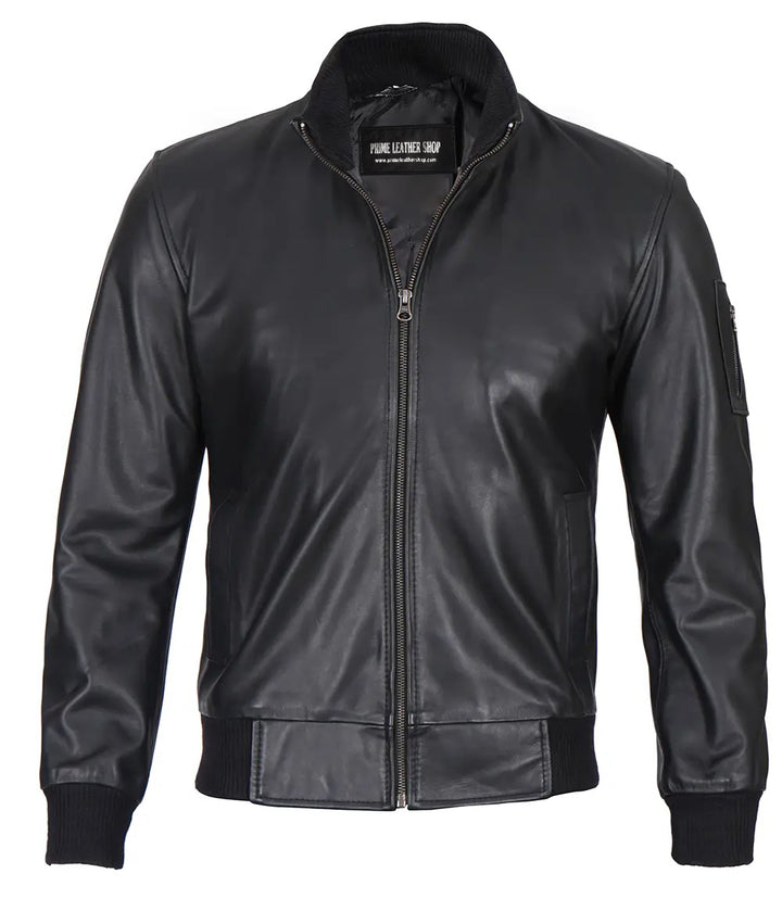 Slim-Fit Leather Jacket