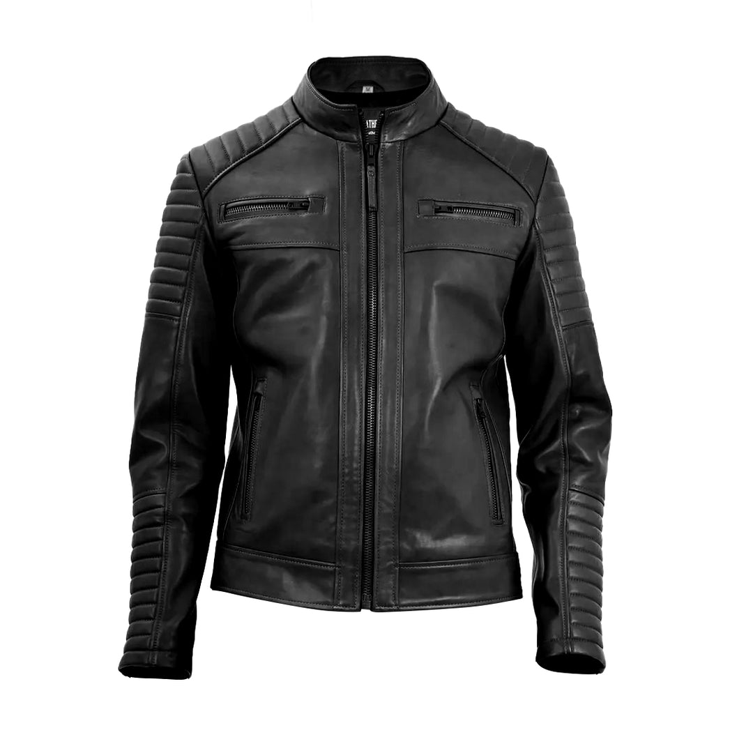 Black leather jacket