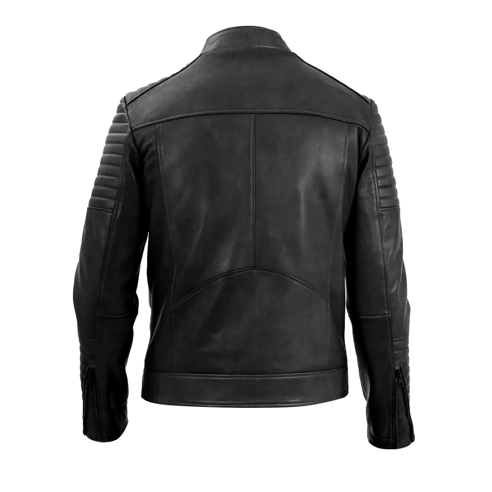 Black leather jacket