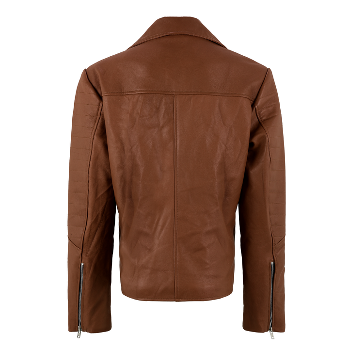 Brown Biker Leather Jacket