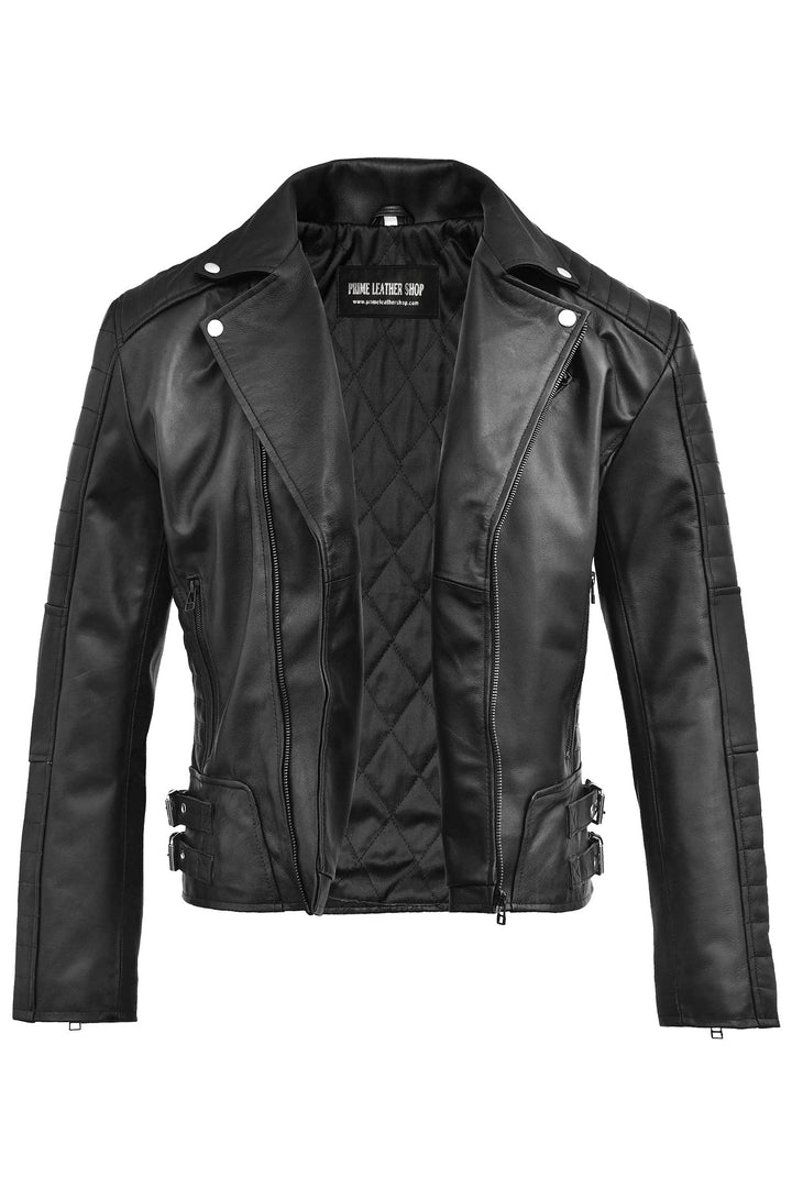 Juan Soto Biker Leather Jacket - Primeleathershop