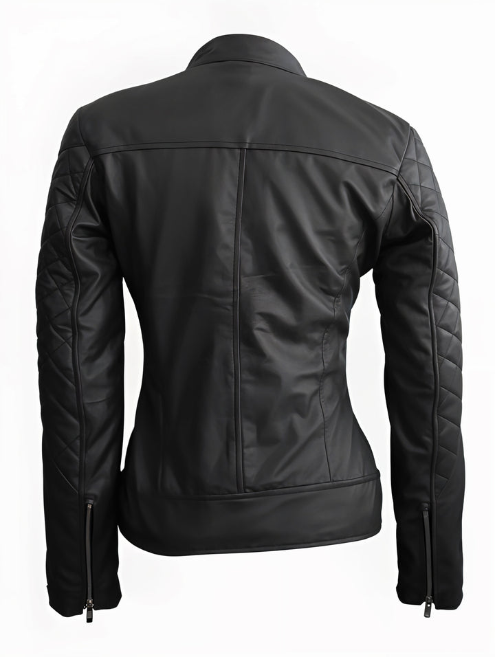 Classic Leather Jacket Women3