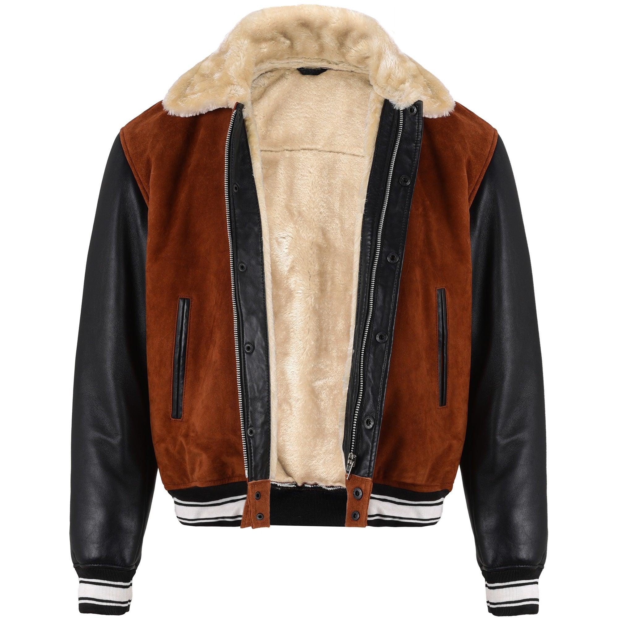 Shearling Leather Jackets Mens - Primeleathershop