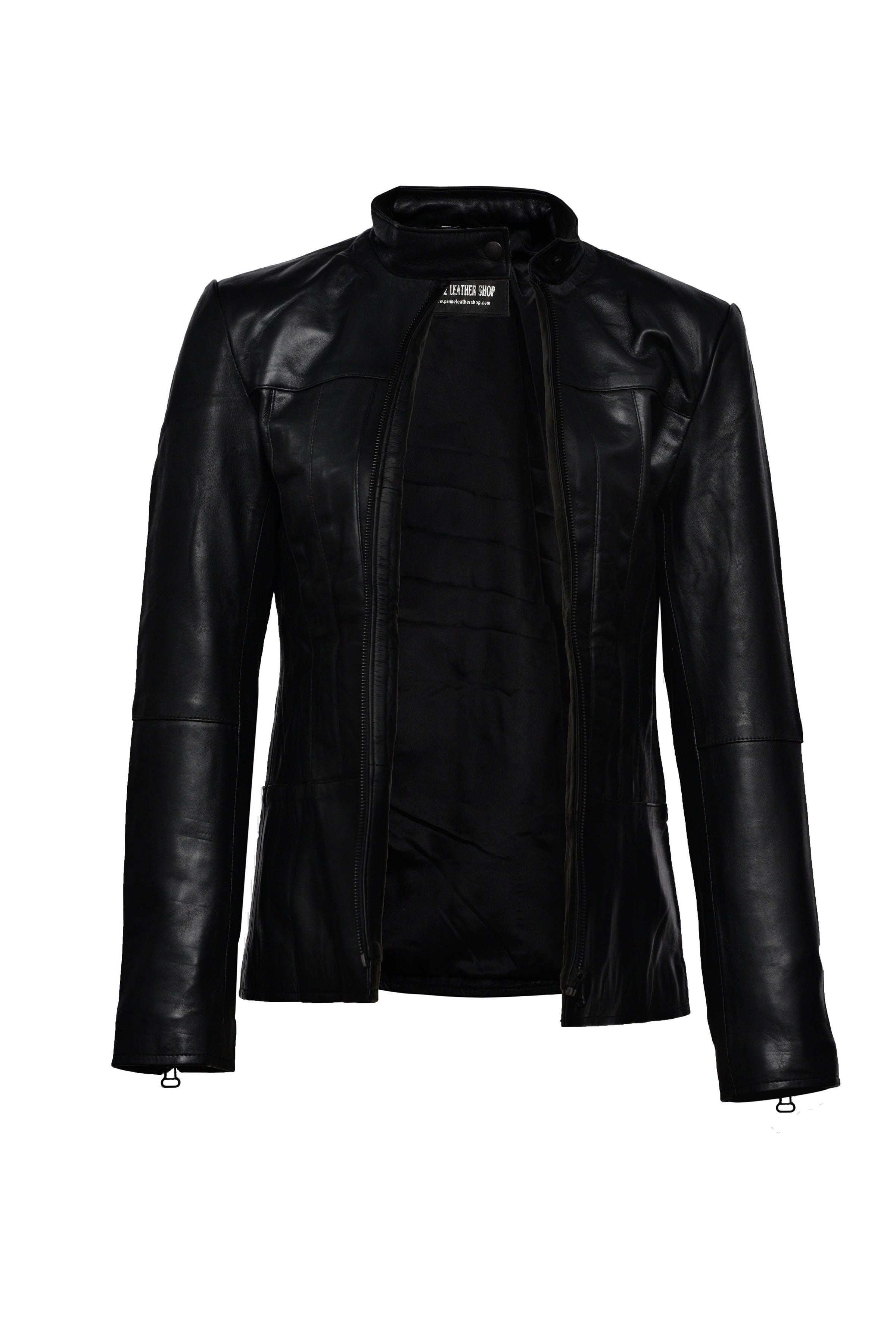 Lalisa Classic Biker Leather Jacket - Primeleathershop