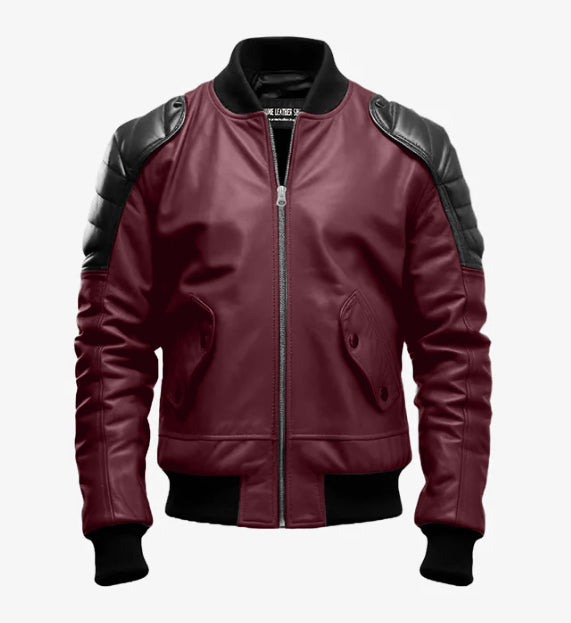 Maroon Leather Jacket