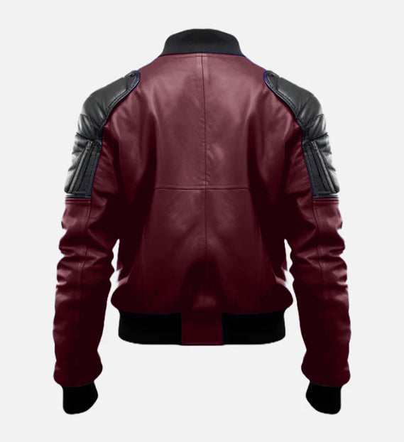 Maroon Leather Jacket