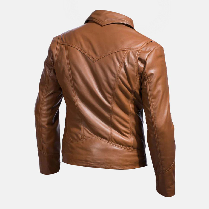 Mens Fringe Western Leather Jacket - Outback